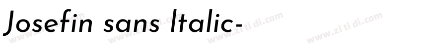 Josefin sans ltalic字体转换